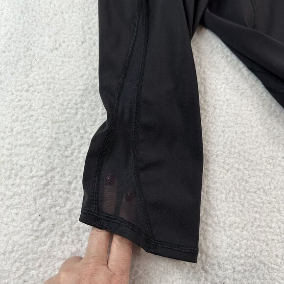 Lululemon Women's Train Times Crop Athleisure Mesh Cutout Leggings Size 4 Black - Picture 4 of 8